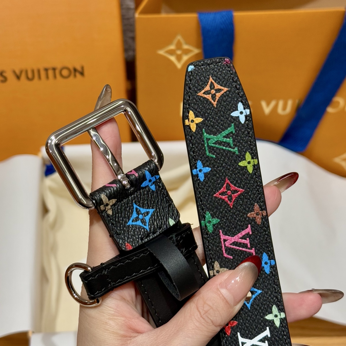 Bagsaaa LV x TM LV D-Ring 30MM Belt Black