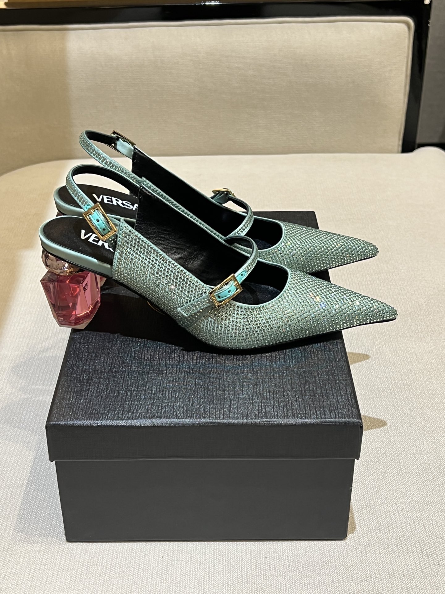 Bagsaaa Versace Slingback Pump Green