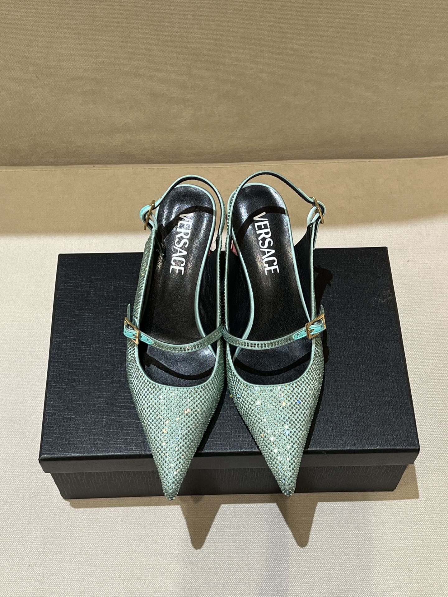 Bagsaaa Versace Slingback Pump Green