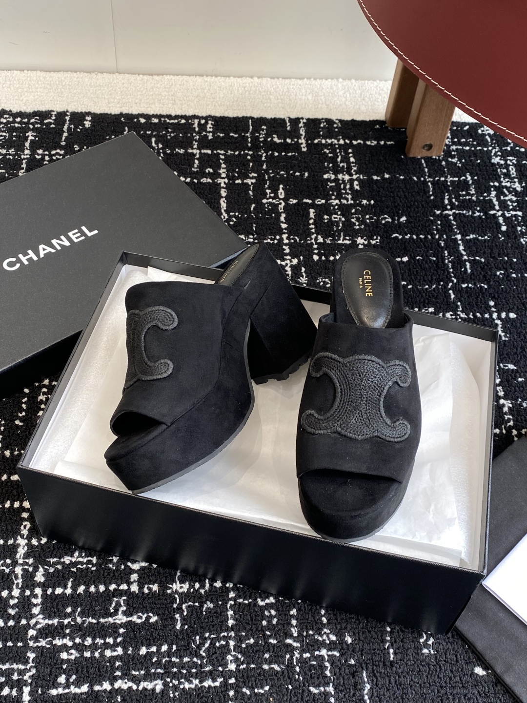 Bagsaaa Ce1i*e Elena Mule In Velvet Black