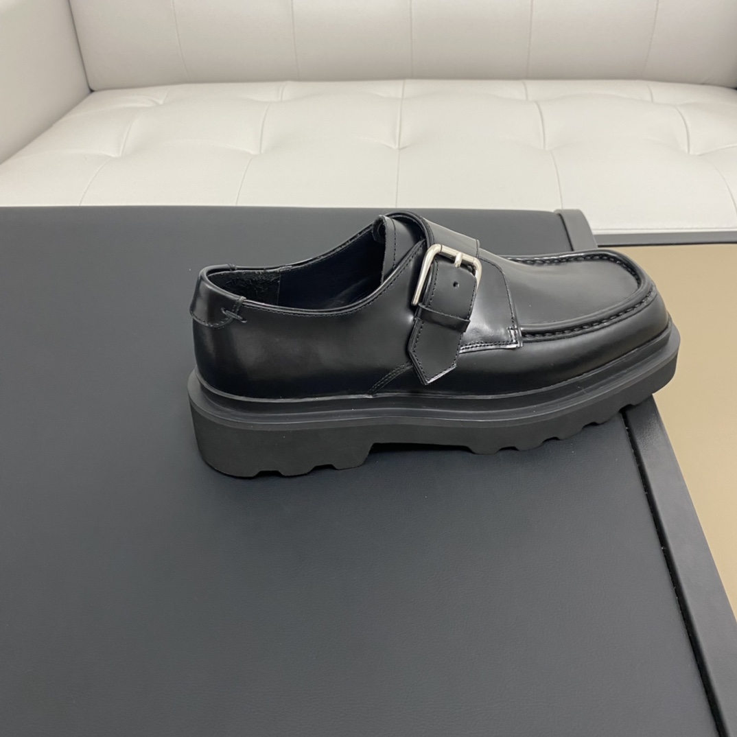 Bagsaaa D&G leather monk shoes black