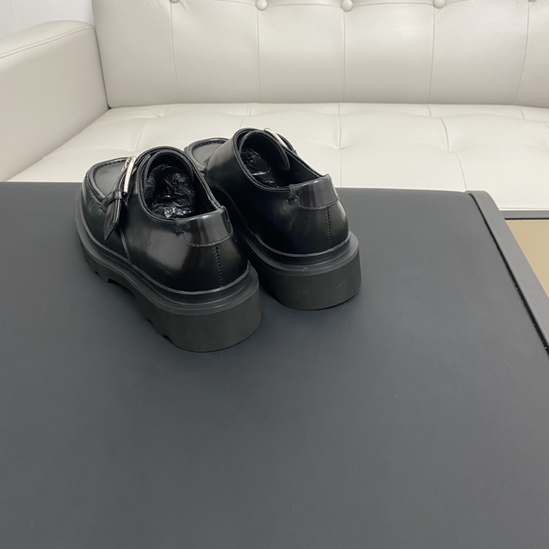 Bagsaaa D&G leather monk shoes black