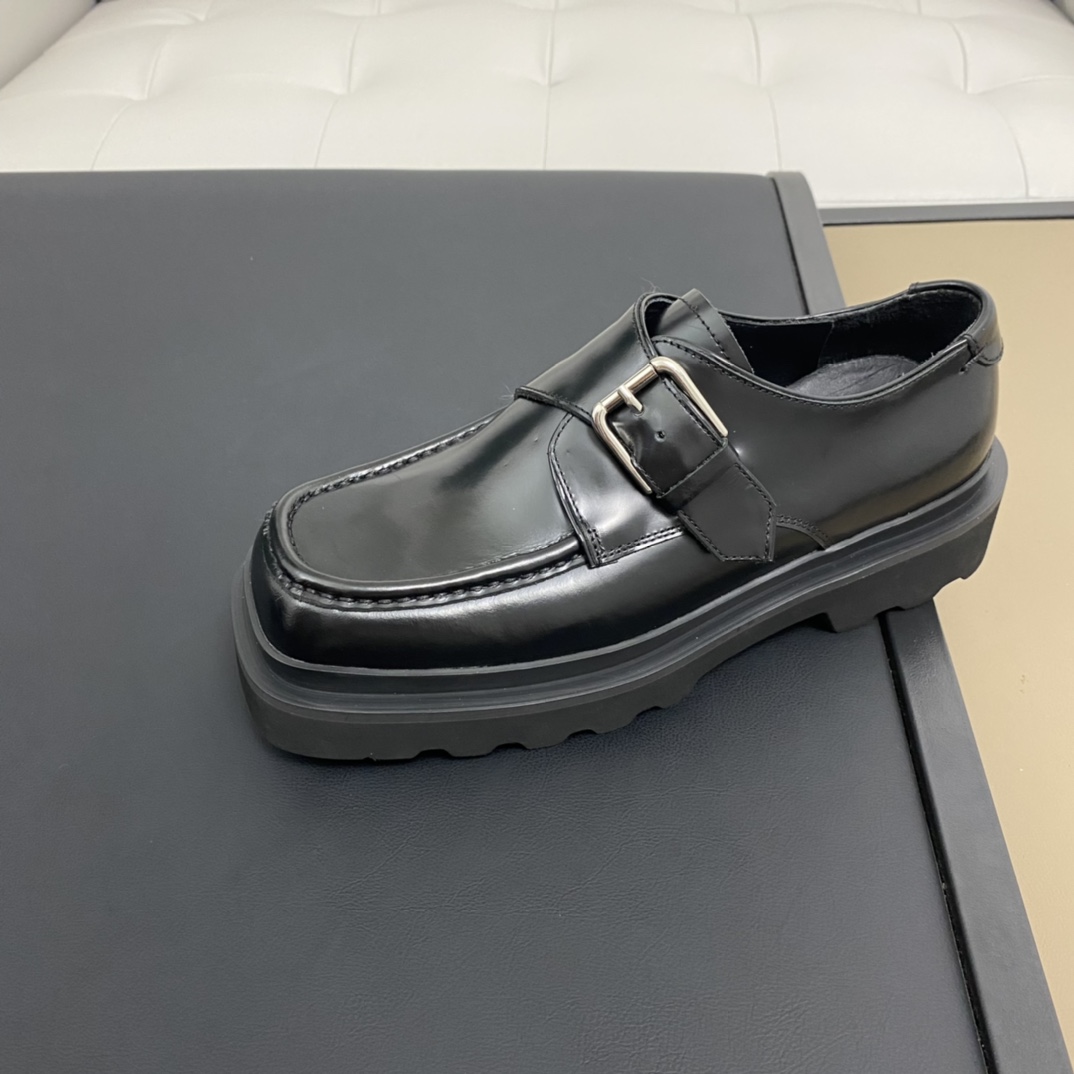 Bagsaaa D&G leather monk shoes black