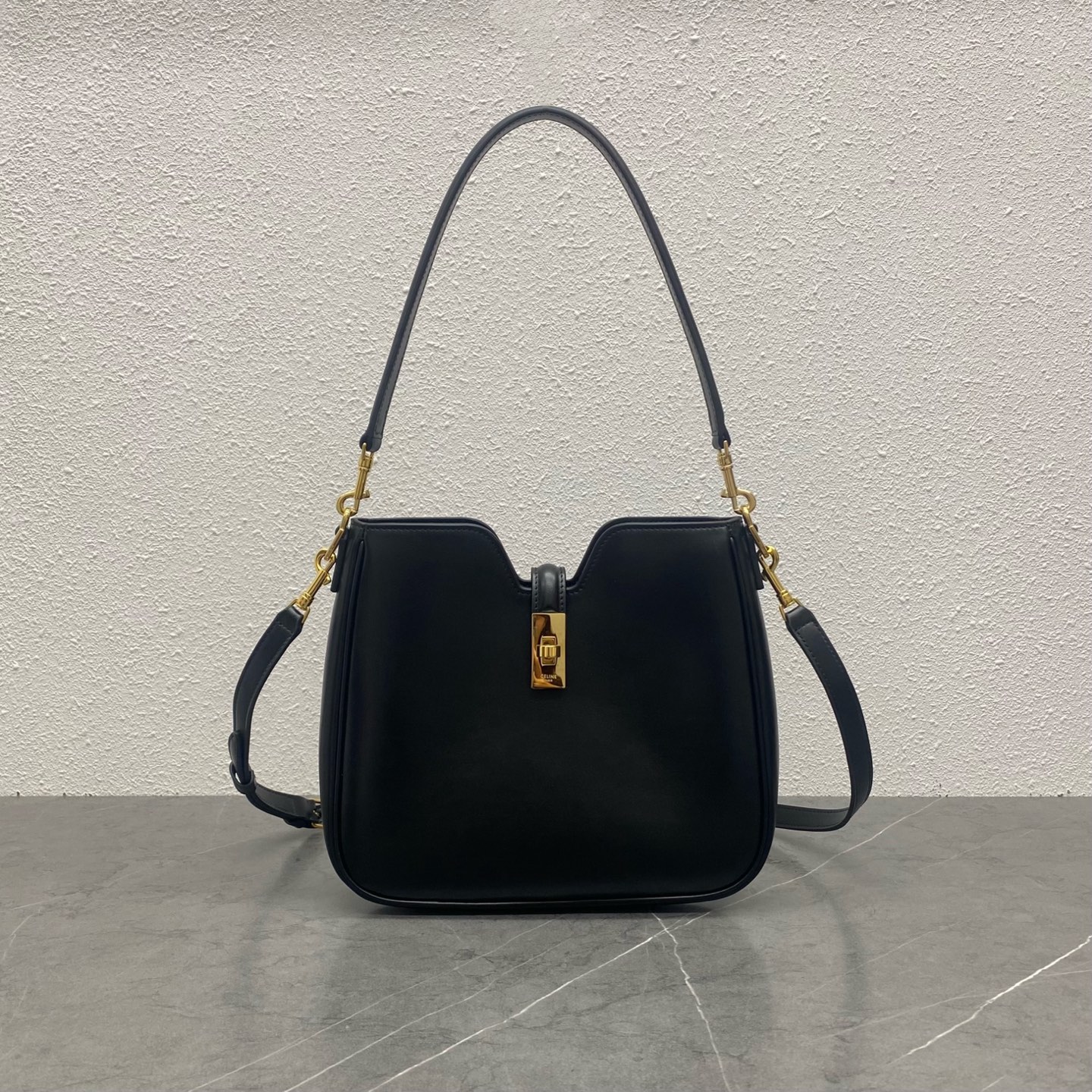 Bagsaaa Ce1i*e Small Camille 16 Soft Bag In Smooth Calfskin Black - 24.5cm