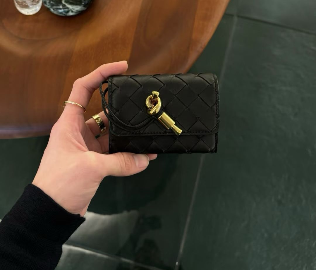 Bagsaaa B0tt*ga Ven*ta Andiamo Small Envelope Black 10.5cm