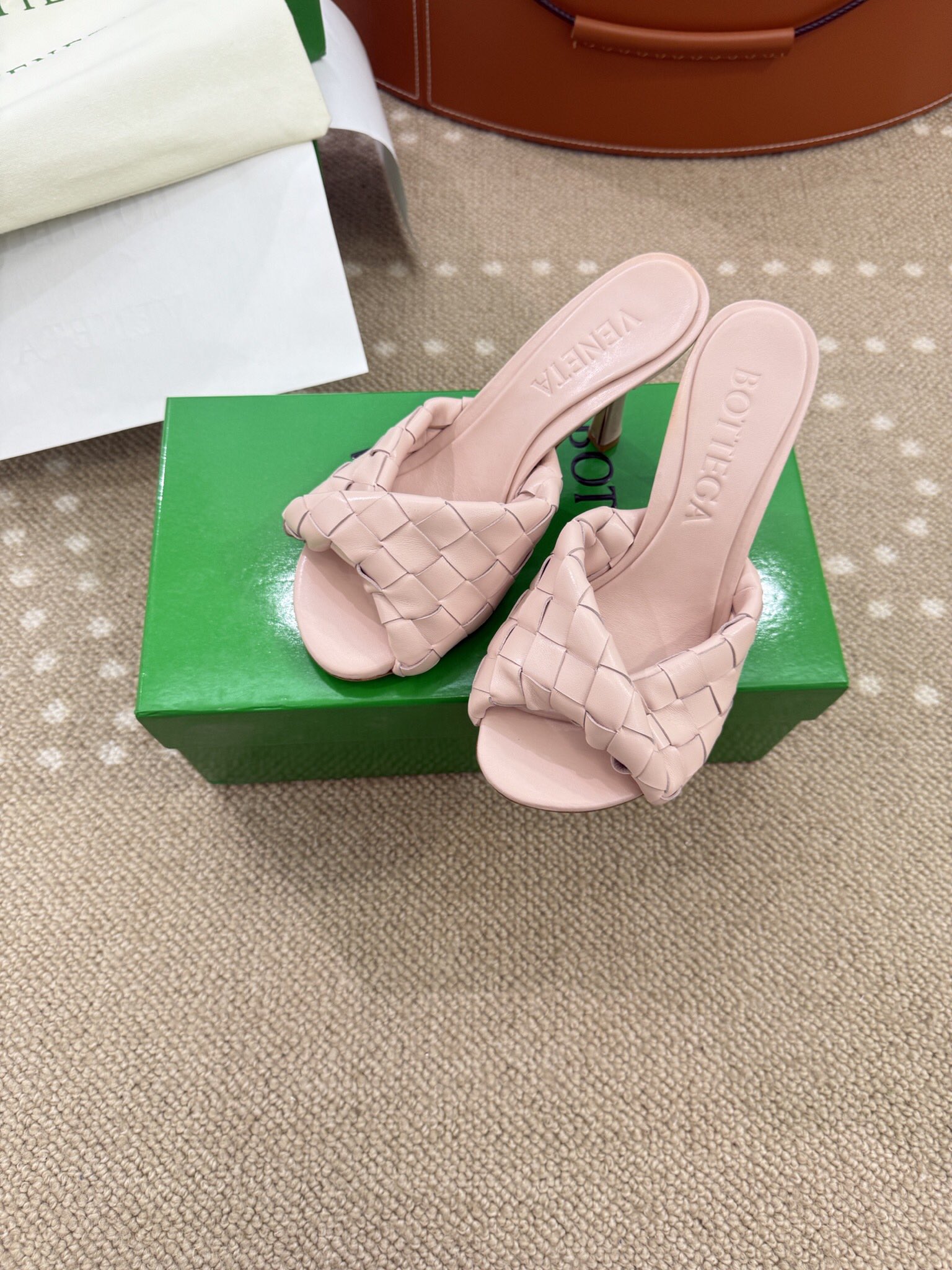 Bagsaaa B0tt*ga Ven*ta Blink Mule Light Pink - 8cm