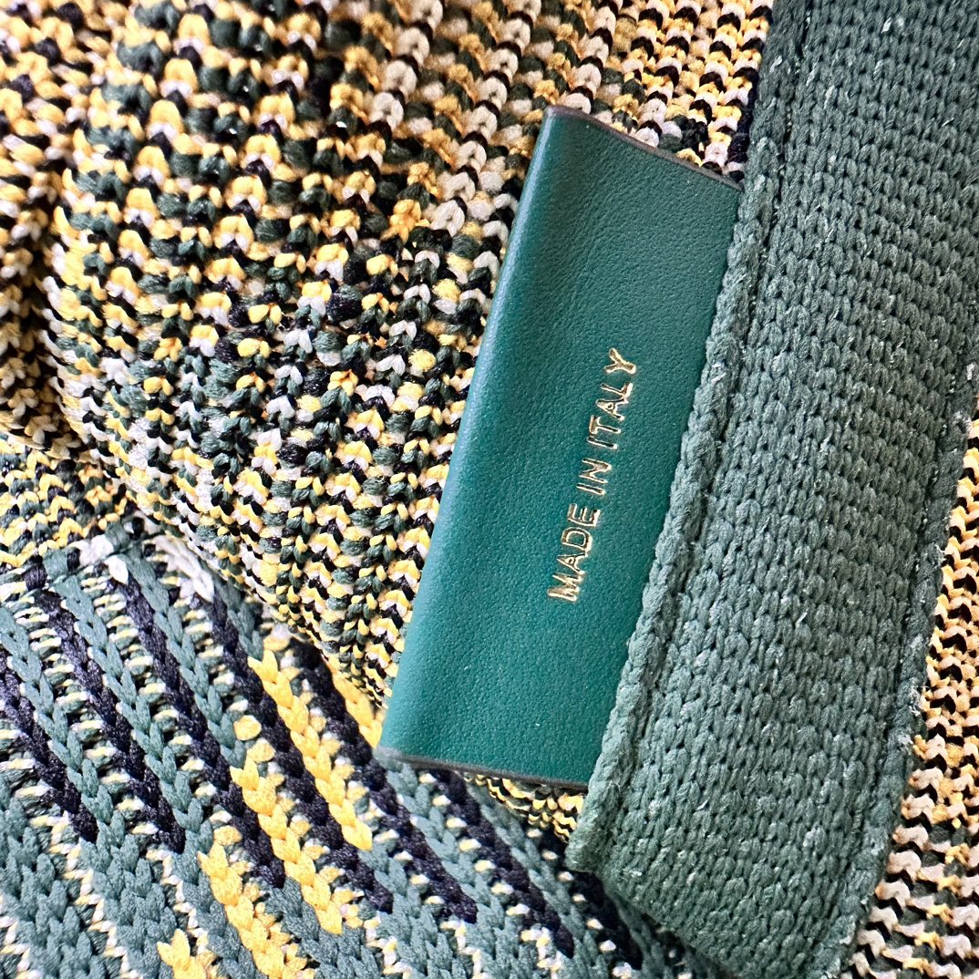 Bagsaaa Mini Check Knitted Tote Green - 25cm