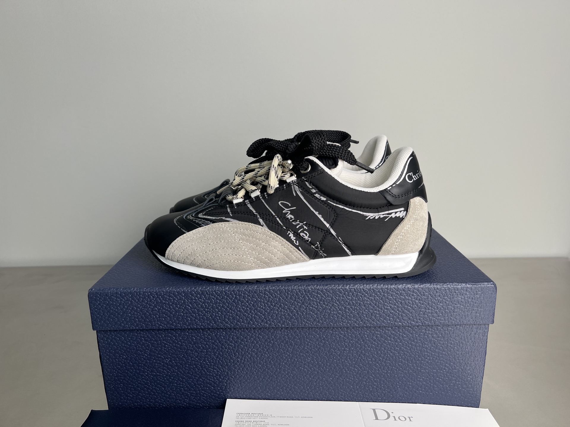 Bagsaaa D10r D-Sketch Sneaker Black Nylon and Calfskin