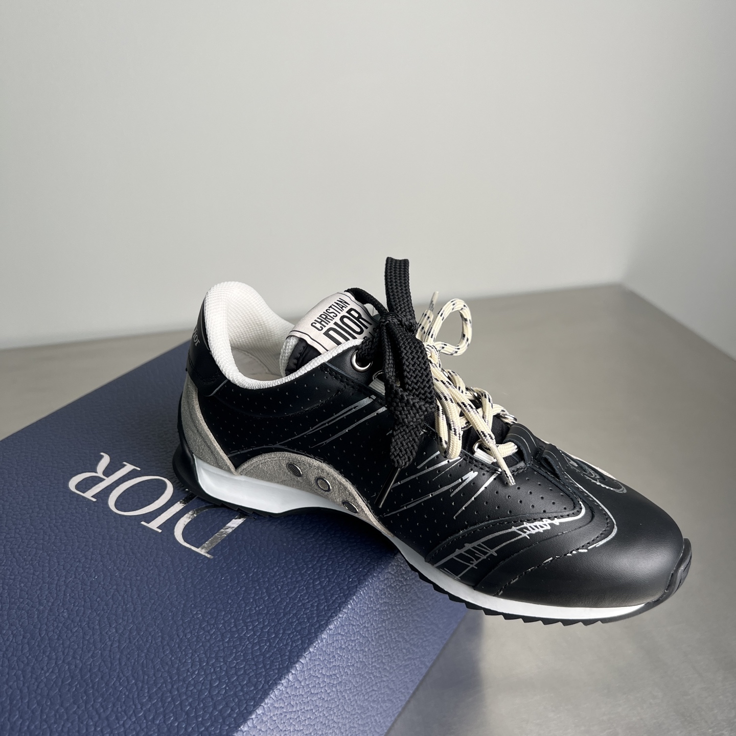 Bagsaaa D10r D-Sketch Sneaker Black Nylon and Calfskin