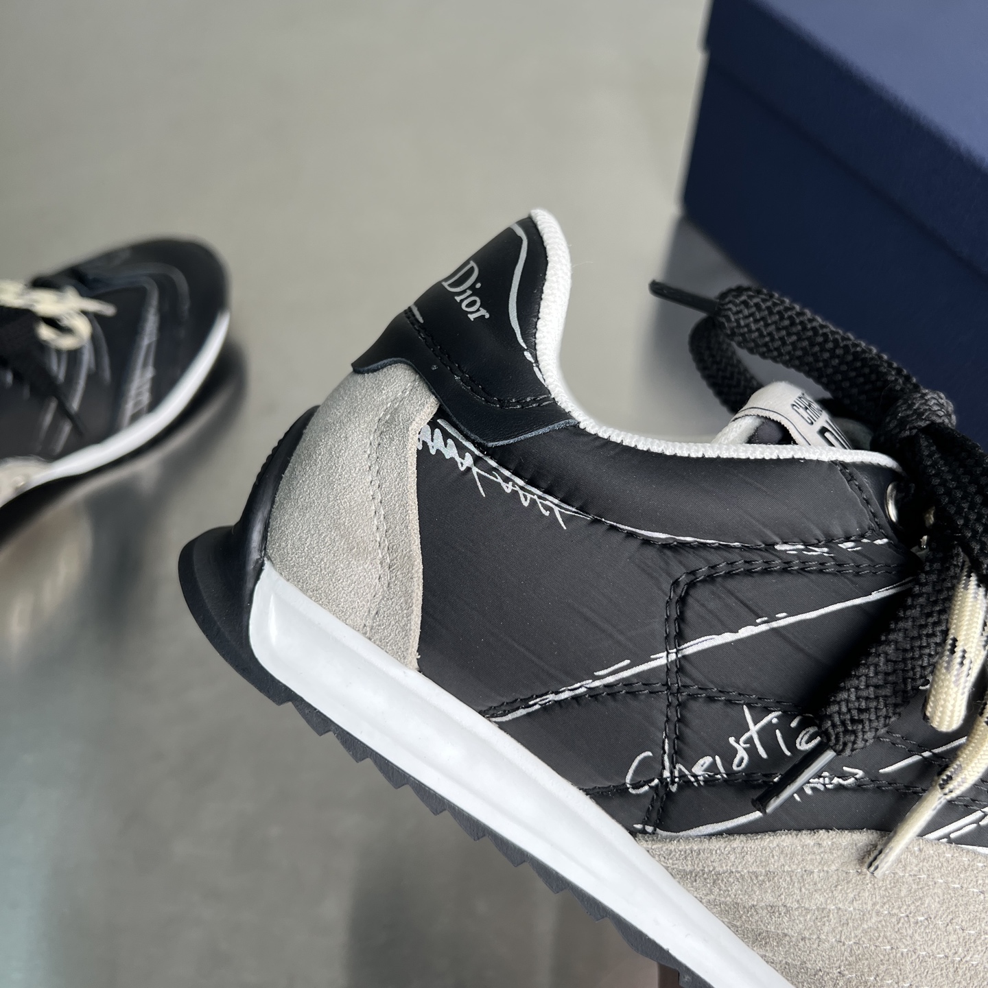 Bagsaaa D10r D-Sketch Sneaker Black Nylon and Calfskin