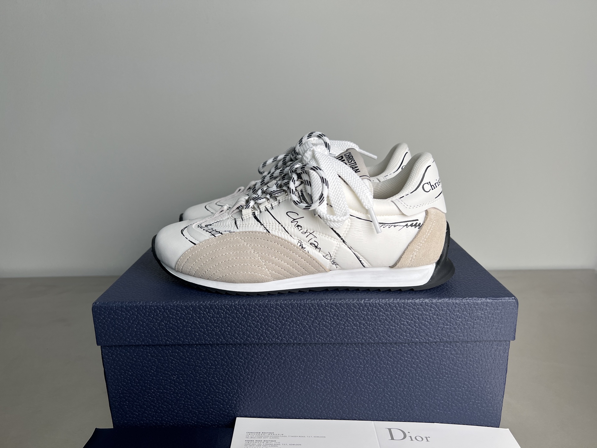 Bagsaaa D10r D-Sketch Sneaker White Nylon and Calfskin