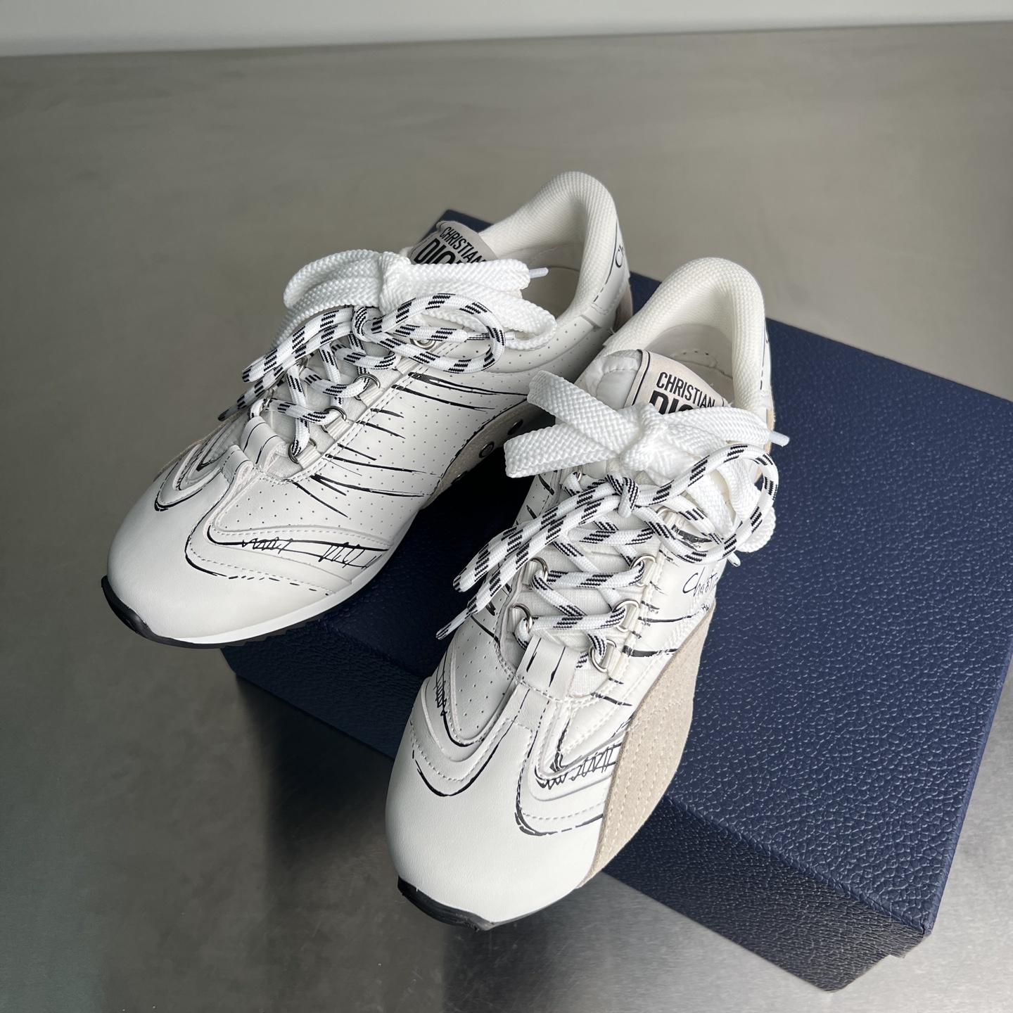 Bagsaaa D10r D-Sketch Sneaker White Nylon and Calfskin