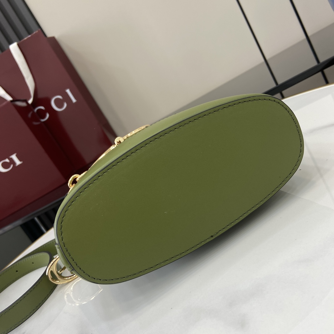 Bagsaaa Gvc*1 73 mini bucket bag 833665 green suede - 20cm