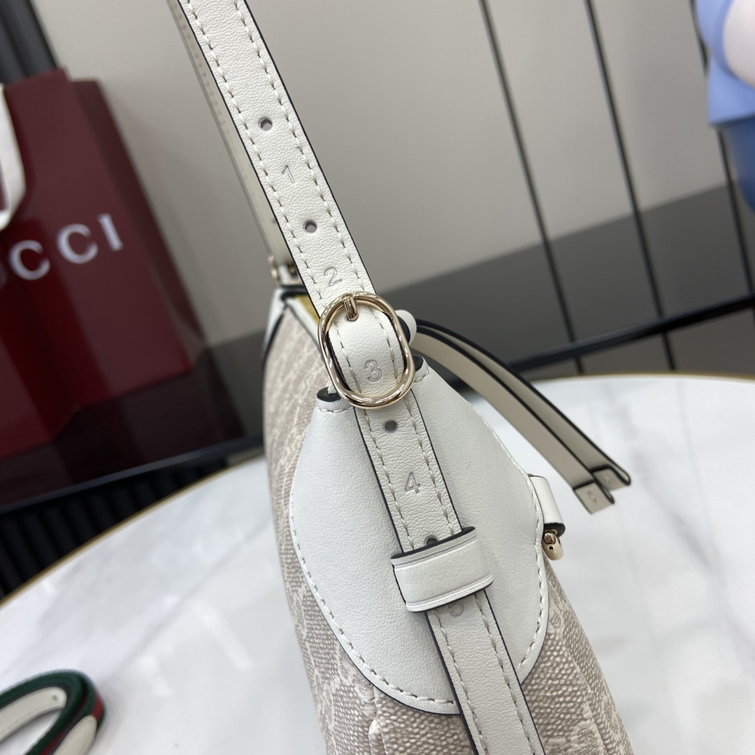 Bagsaaa Gvc*1 GG Emblem Small Shoulder Bag 815218 beige & white - 24.5x16x6cm