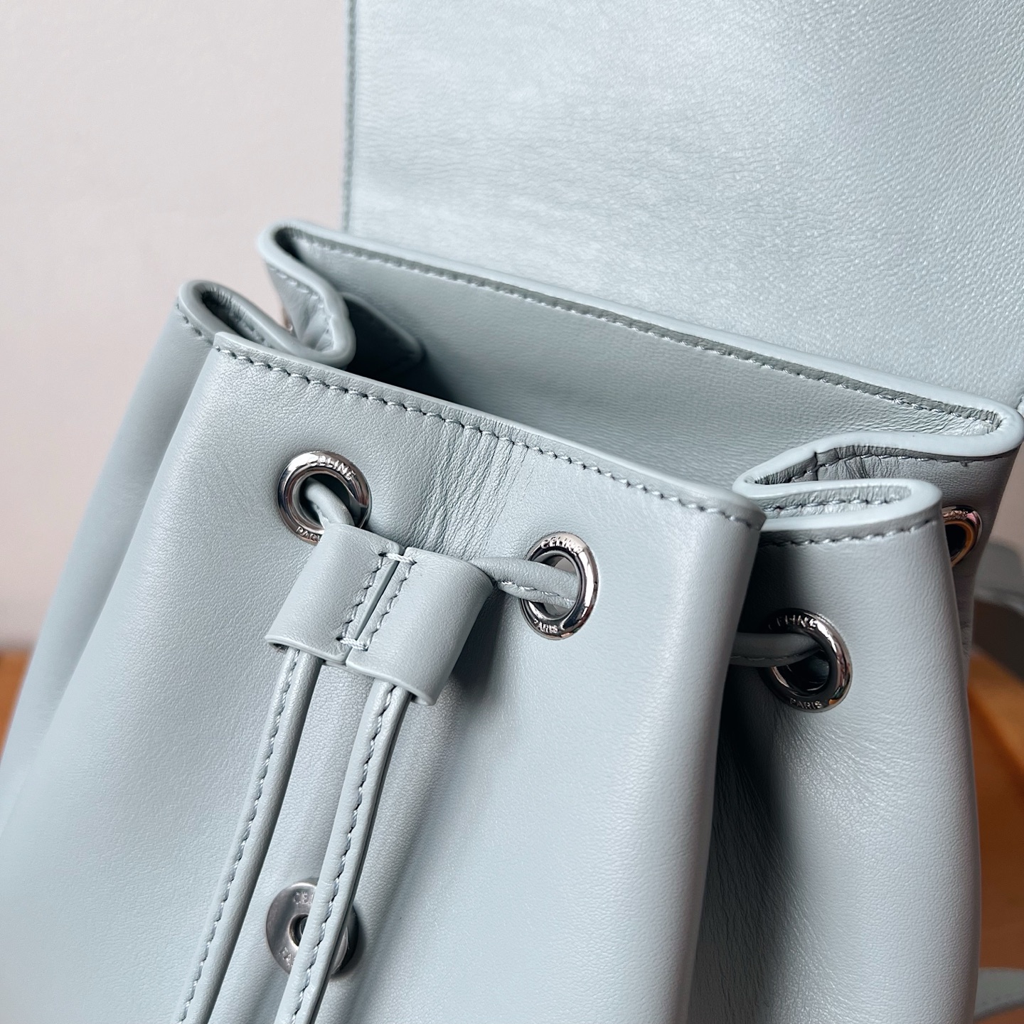 Bagsaaa Ce1i*e Backpack Bonnie In Smooth Calfskin 118703 blue - 25cm