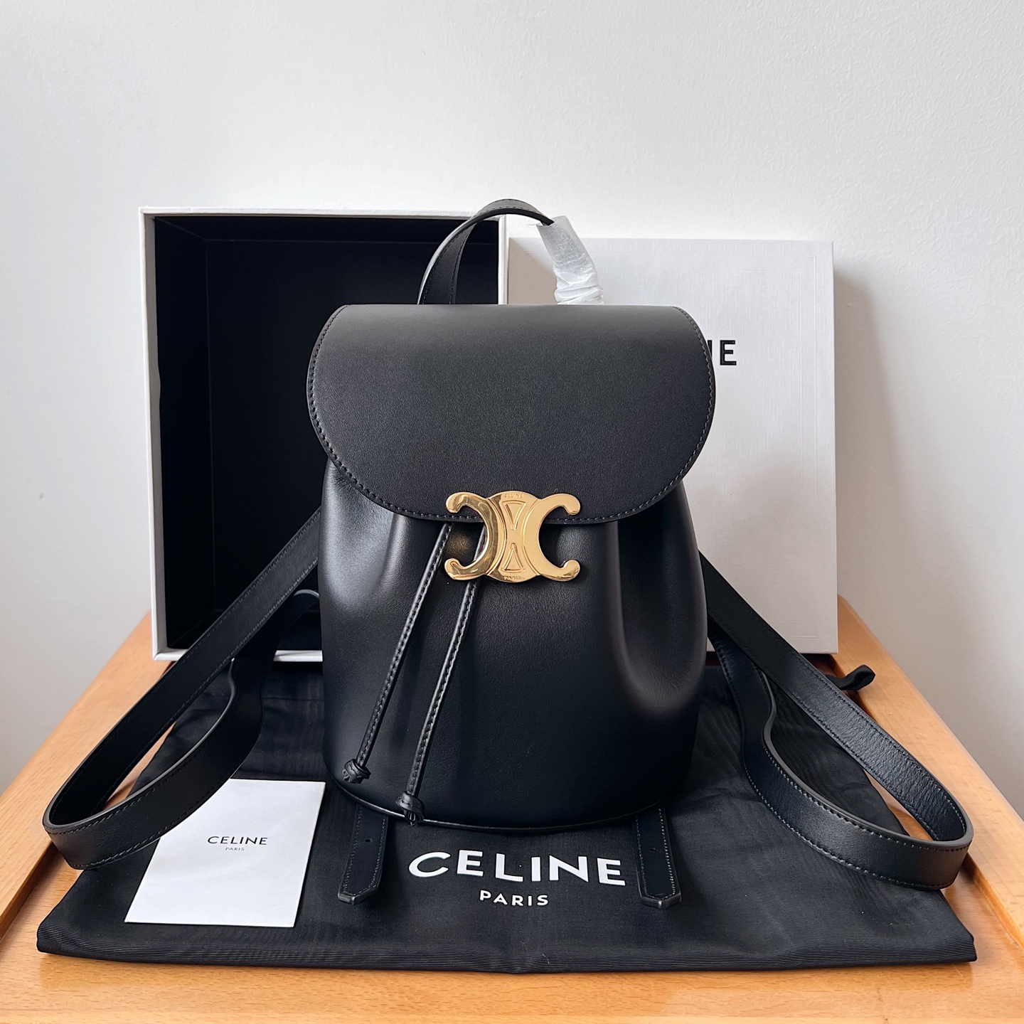 Bagsaaa Ce1i*e Backpack Bonnie In Smooth Calfskin 118703 black - 25cm
