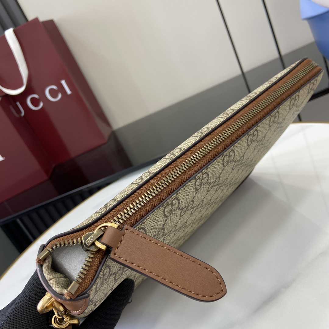 Bagsaaa Gvc*1 GG Emblem small business case 821156 beige & brown - 30cm