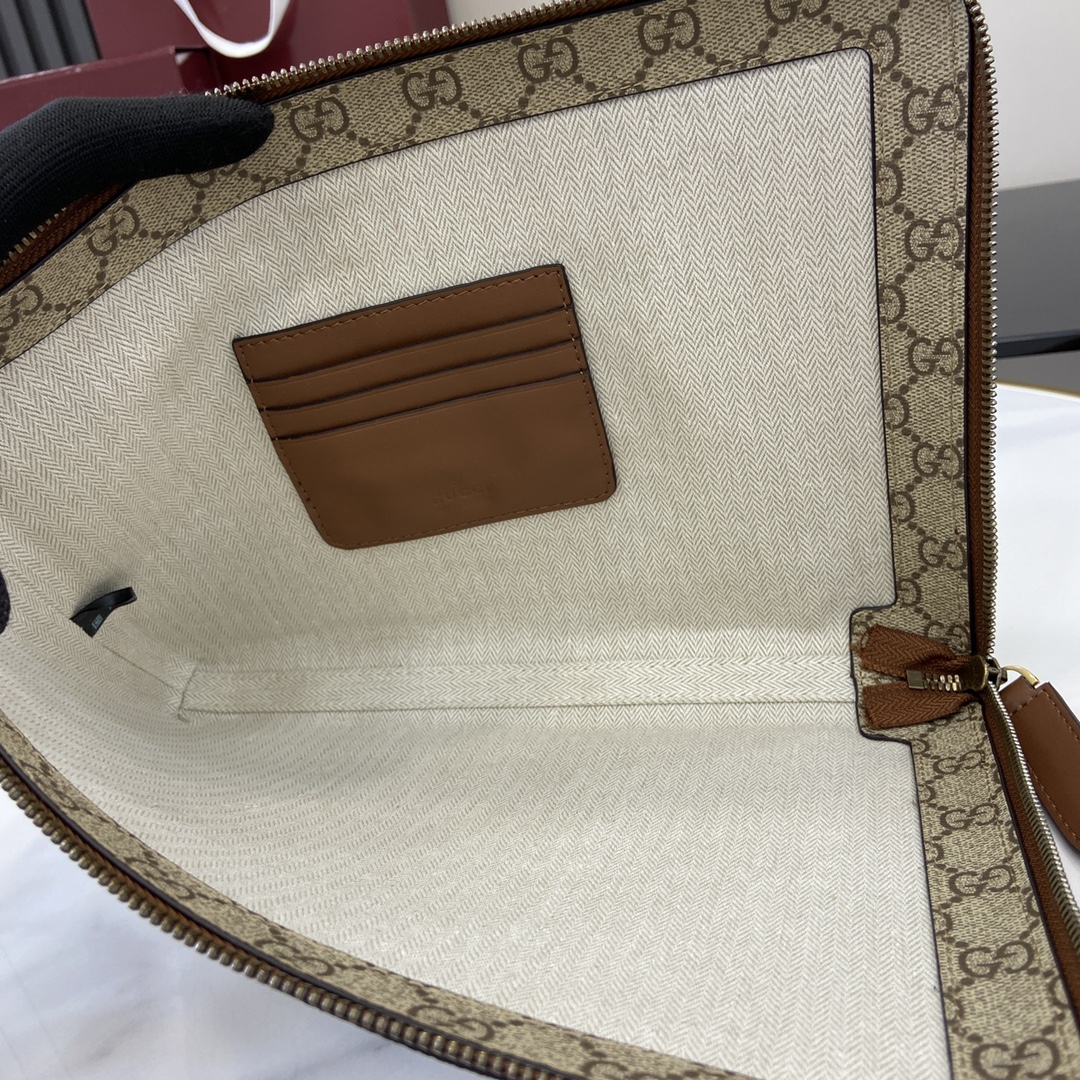 Bagsaaa Gvc*1 GG Emblem small business case 821156 beige & brown - 30cm