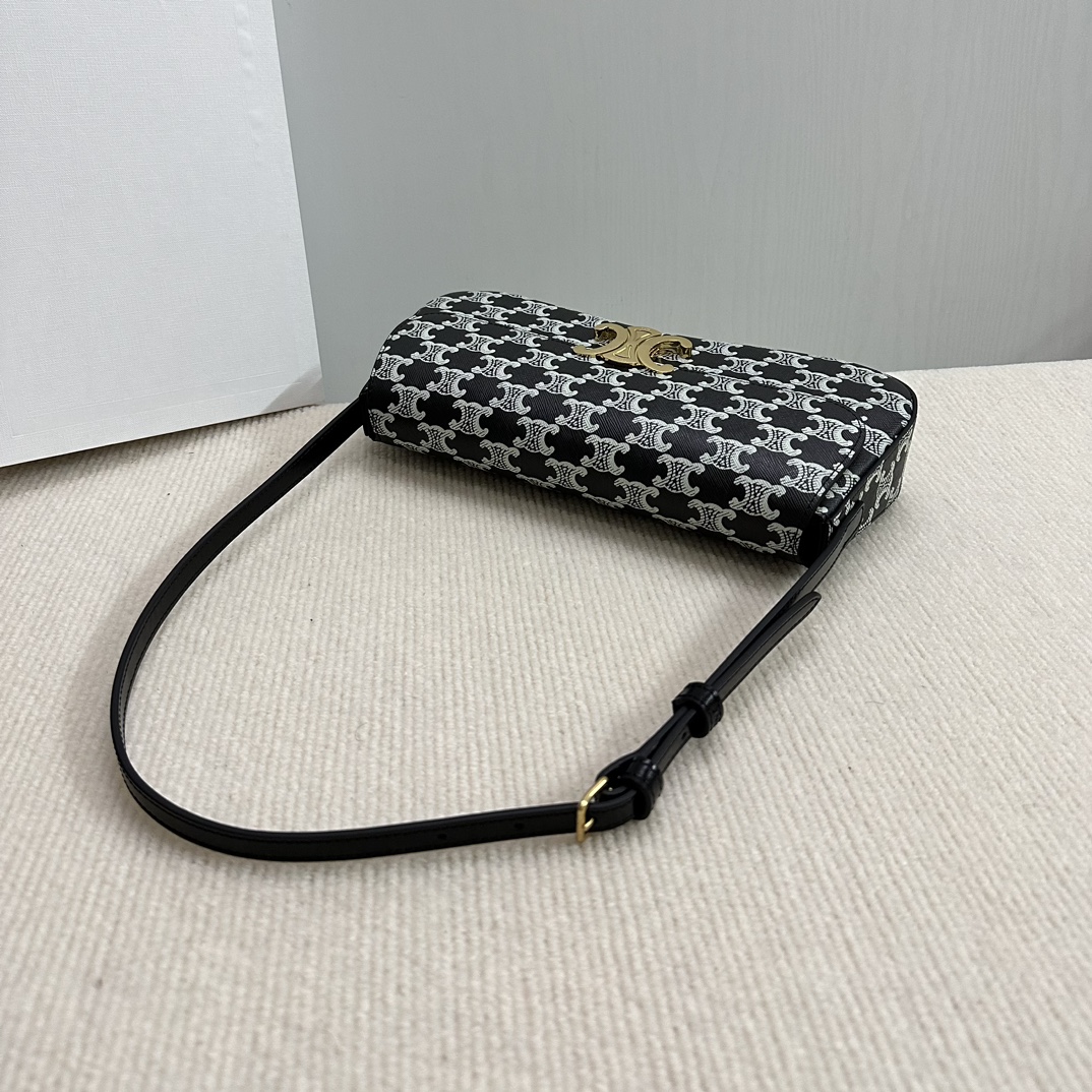 Bagsaaa Medium Ce1i*e Lola Bag In Triomphe Canvas Two-Tone 115532 - 28cm