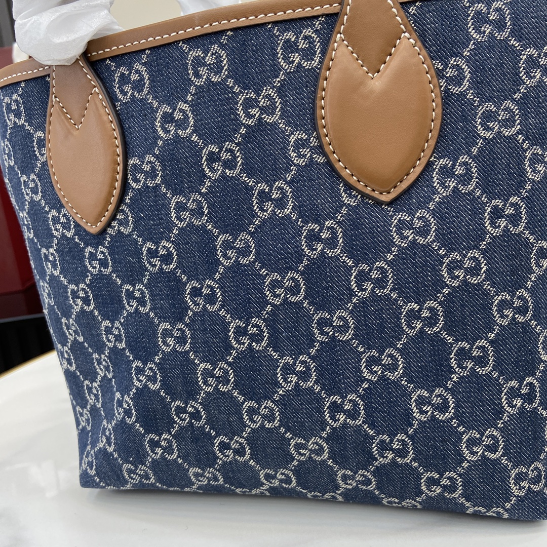 Bagsaaa Gvc*1 Totissima small tote bag 820496 Blue GG denim - 22cm