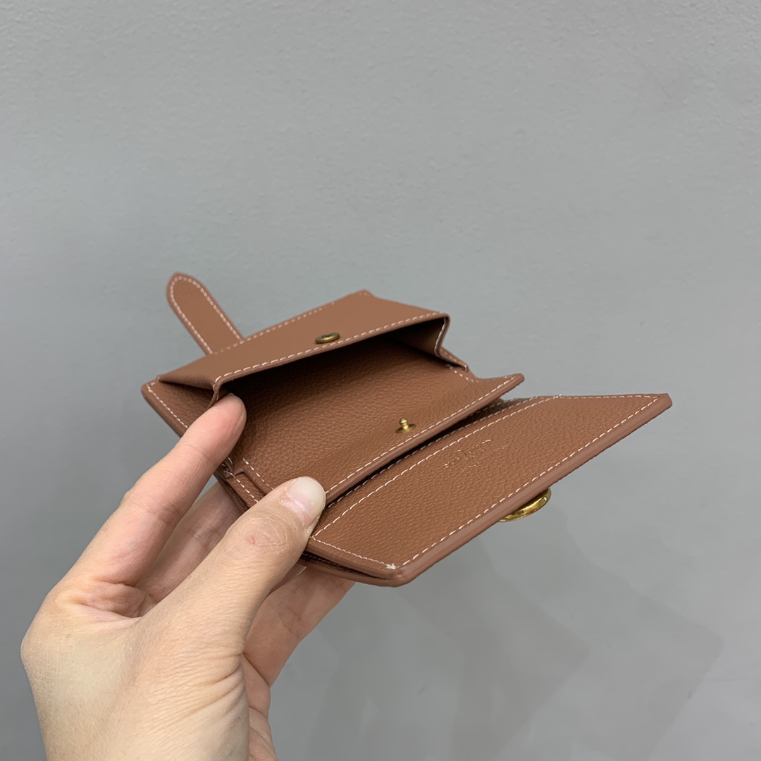 Bagsaaa LV M12148 Low Key Compact Wallet Brown - 11cm