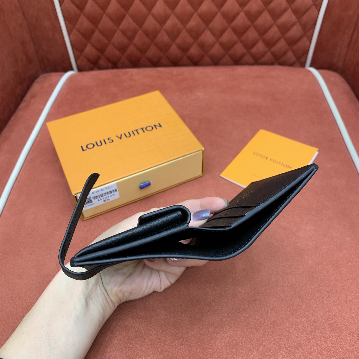 Bagsaaa LV M12408 Low Key Compact Wallet Black - 11cm