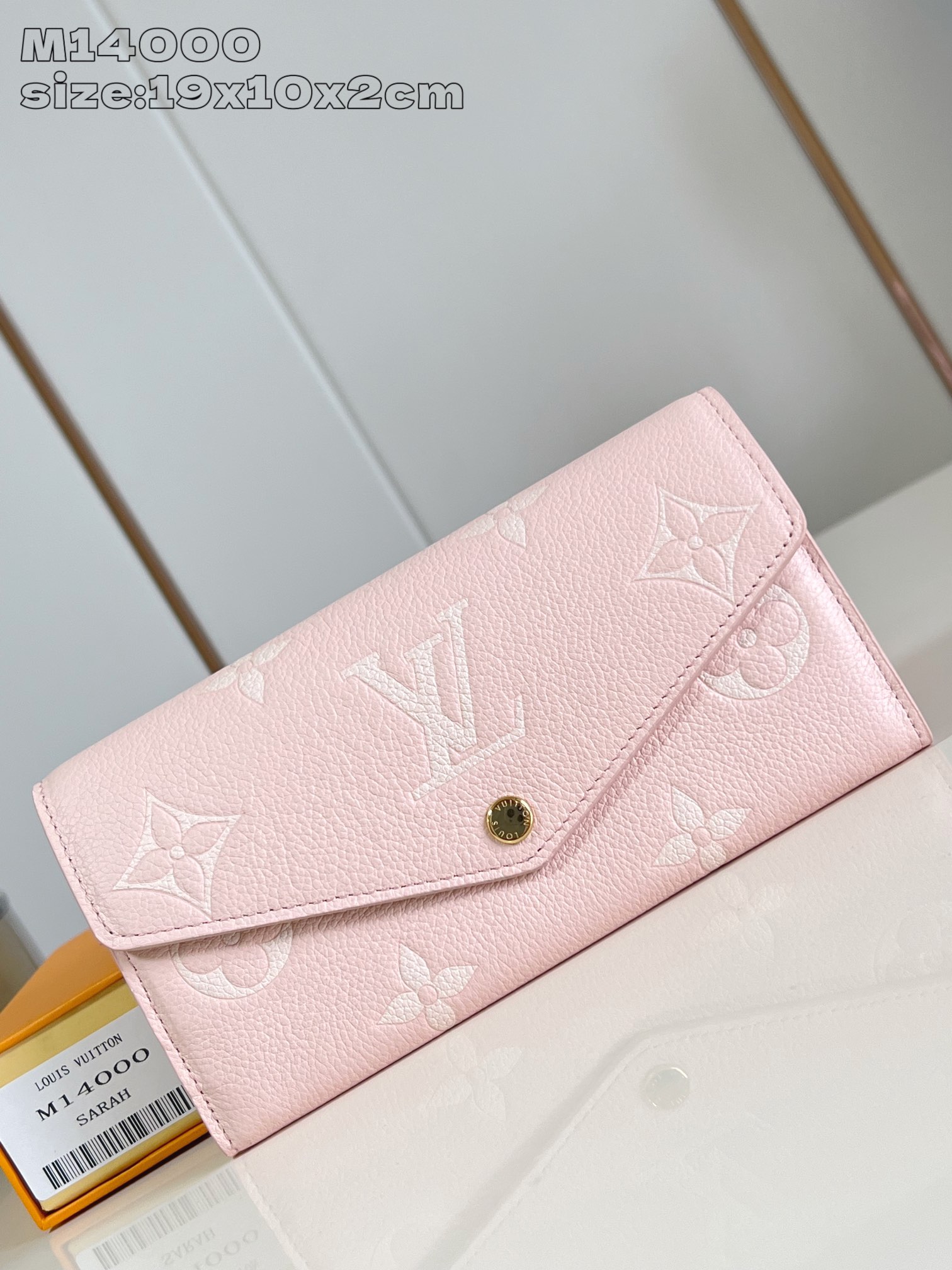 Bagsaaa LV M83443 Sarah Wallet Opale Pink - 19 x 10.5 x 2 cm