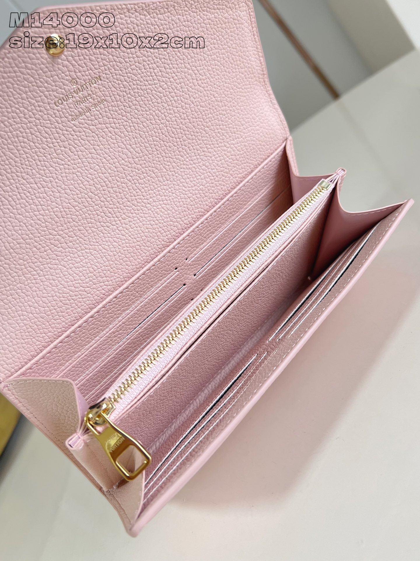 Bagsaaa LV M83443 Sarah Wallet Opale Pink - 19 x 10.5 x 2 cm