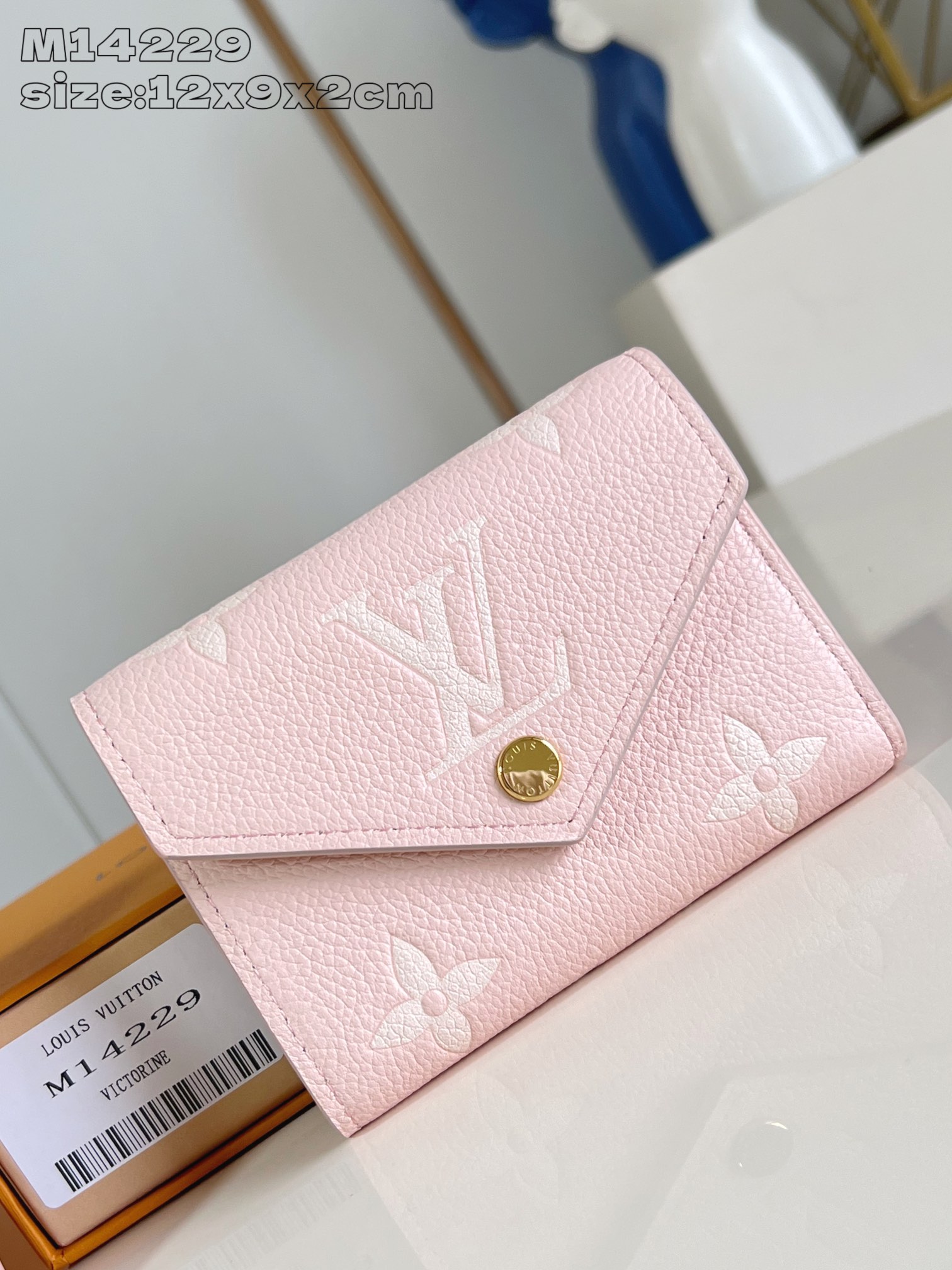 Bagsaaa LV M14229 Victorine Wallet Pink - 12cm