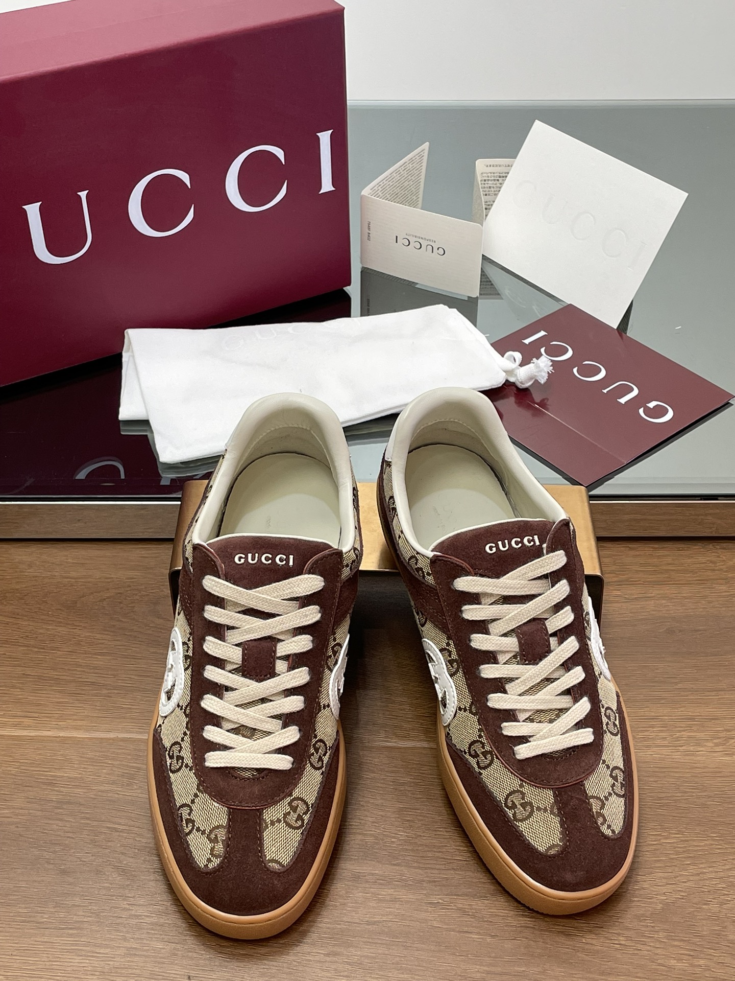 Bagsaaa Gvc*1 G75 trainer 791742 dark brown suede