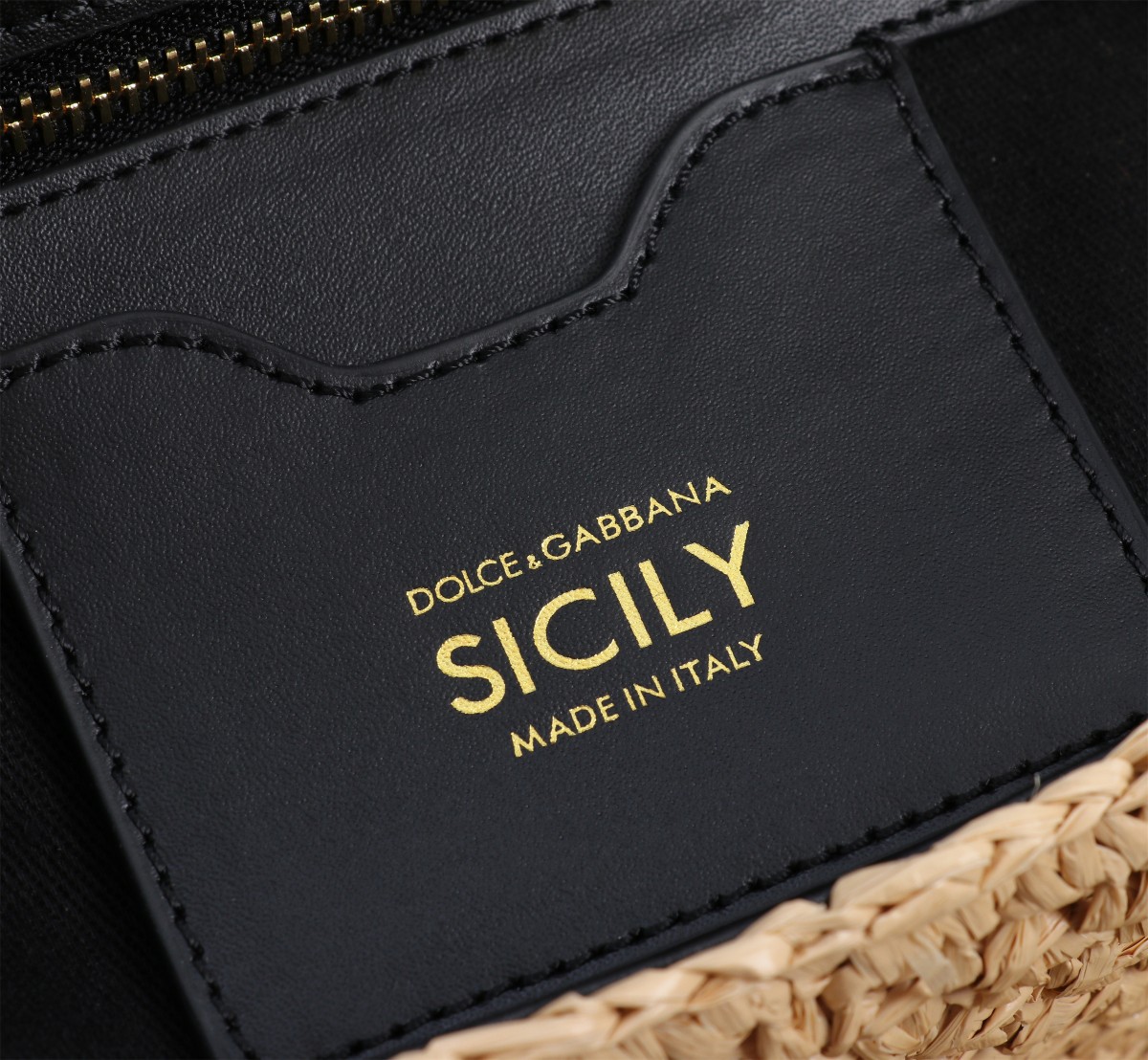 Bagsaaa D&G Large Sicily handbag raffia crochet - 21x25x12cm