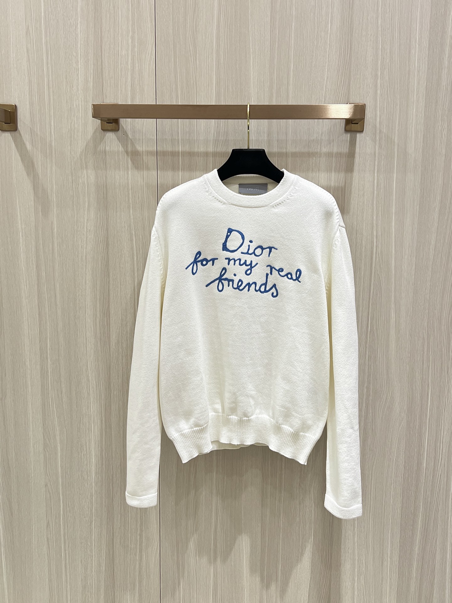 Bagsaaa D10r AND HYLTON NEL Sweater White Cotton-Blend Jersey