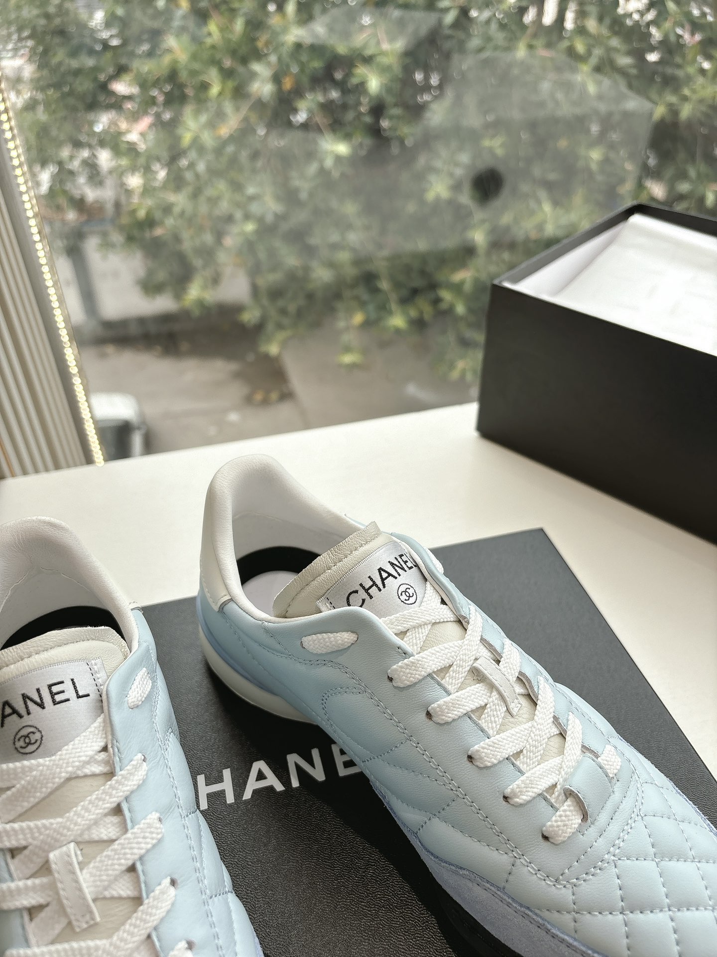 Bagsaaa Ch**el Trainers G45839 Light Blue
