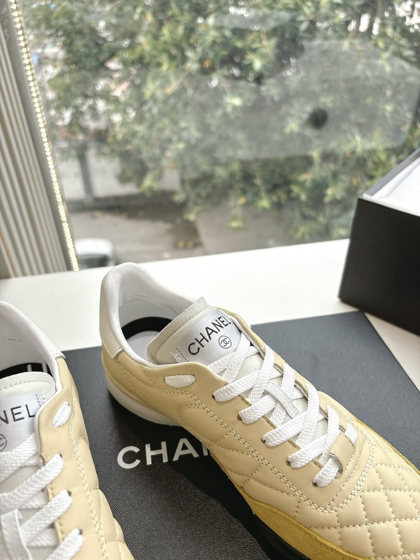 Bagsaaa Ch**el Trainers G45839 Light Yellow