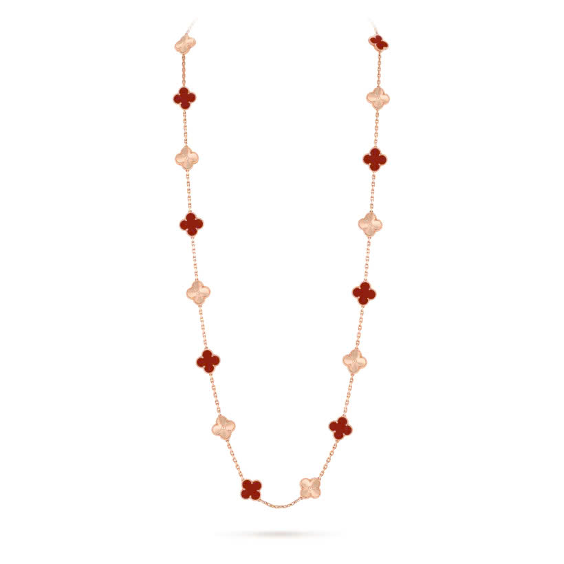 Bagsaaa VCA Red & Gold Necklace