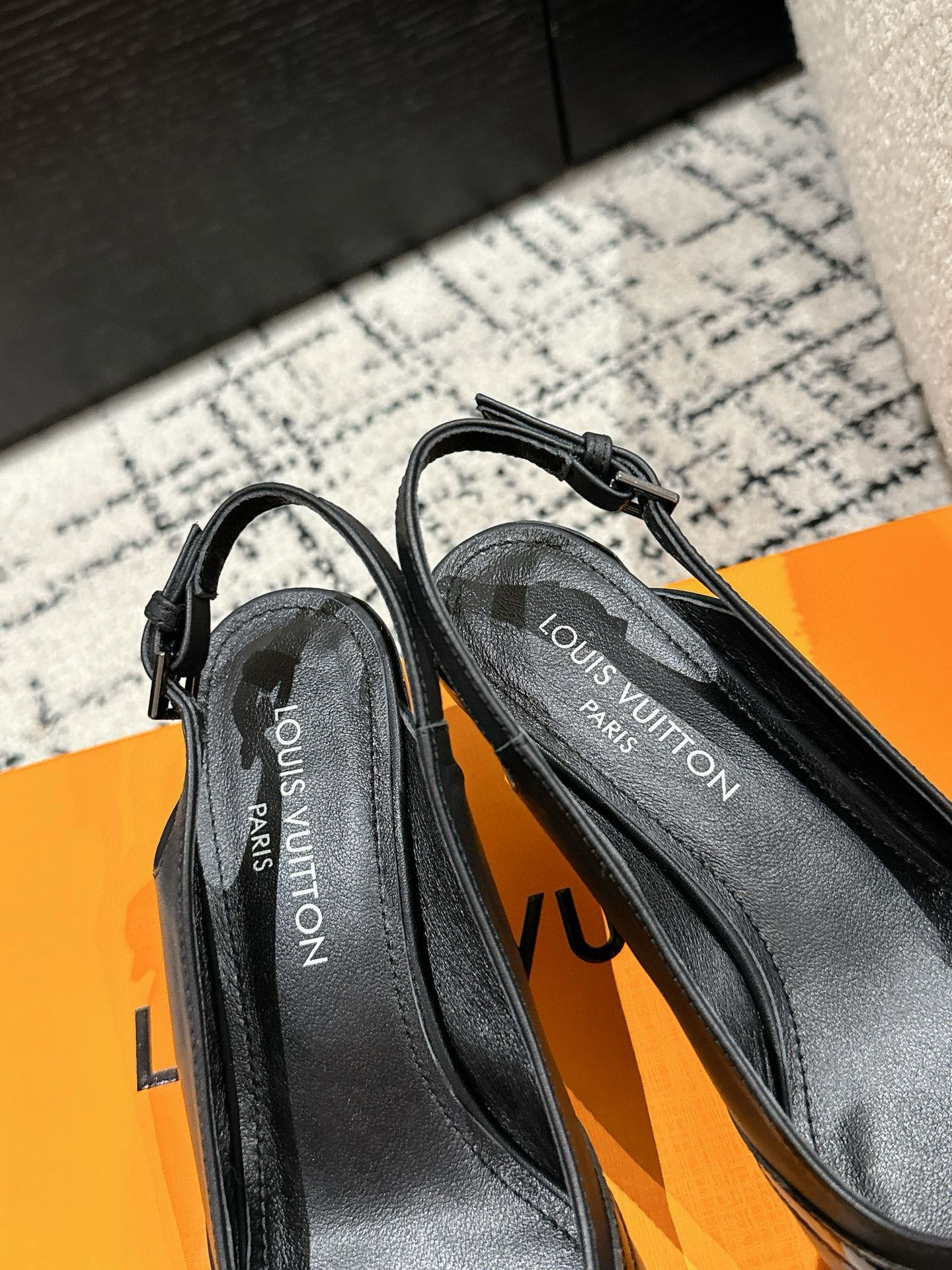 Bagsaaa LV 6AM Slingback Pump Black 5.5cm