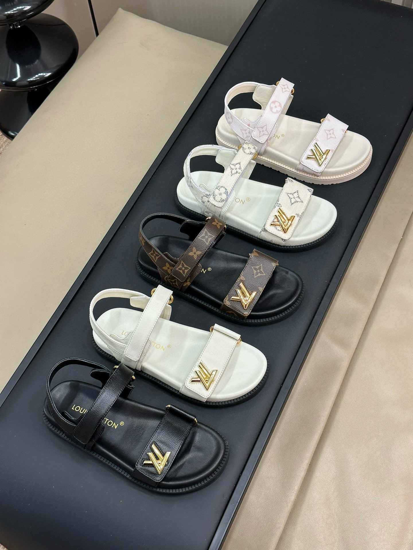 Bagsaaa LV Sunset Flat Comfort Mule Pink