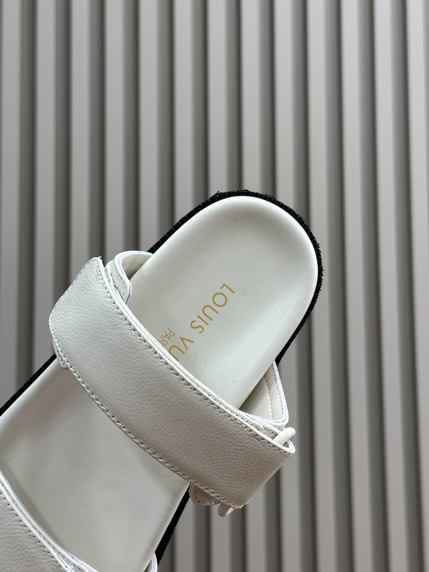 Bagsaaa LV Sunset Flat Comfort Mule Ivory White