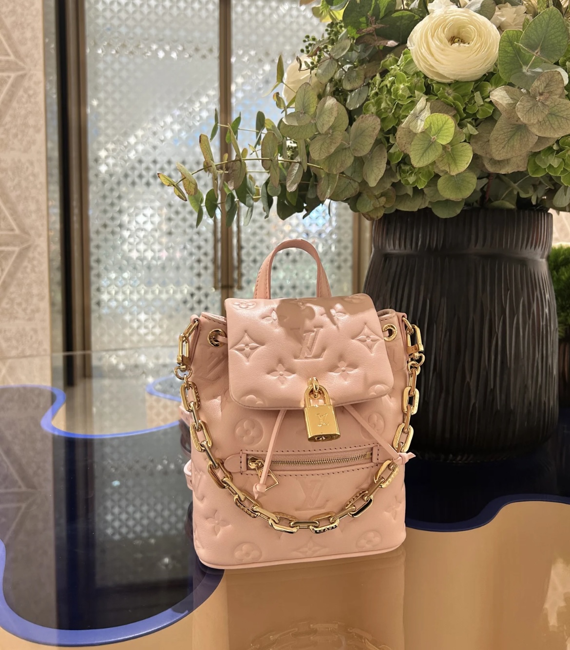 Bagsaaa L0vis Vvtt0n M13389 Coussin Backpack Mini Jasmine Pink - 20cm