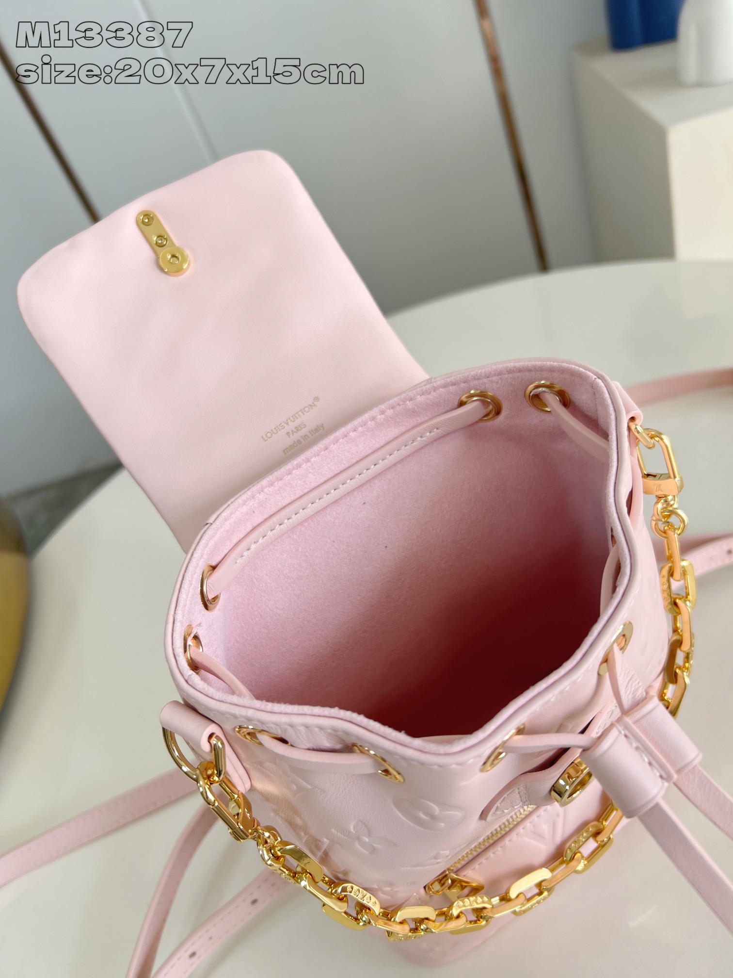 Bagsaaa L0vis Vvtt0n M13389 Coussin Backpack Mini Jasmine Pink - 20cm