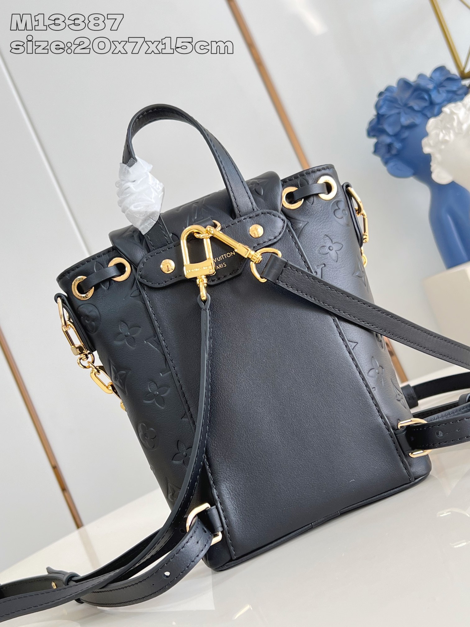 Bagsaaa L0vis Vvtt0n M13387 Coussin Backpack Mini Black - 20cm