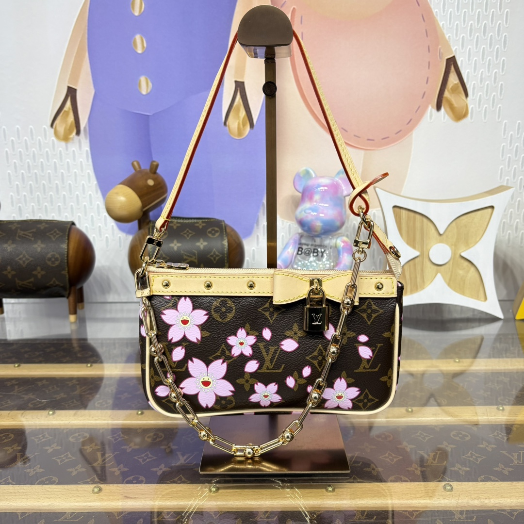 Bagsaaa M13666 LV x TM Pochette Accessoires Sakura Brown - 22cm