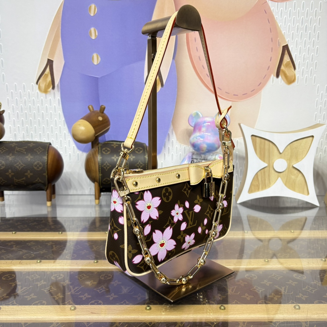 Bagsaaa M13666 LV x TM Pochette Accessoires Sakura Brown - 22cm