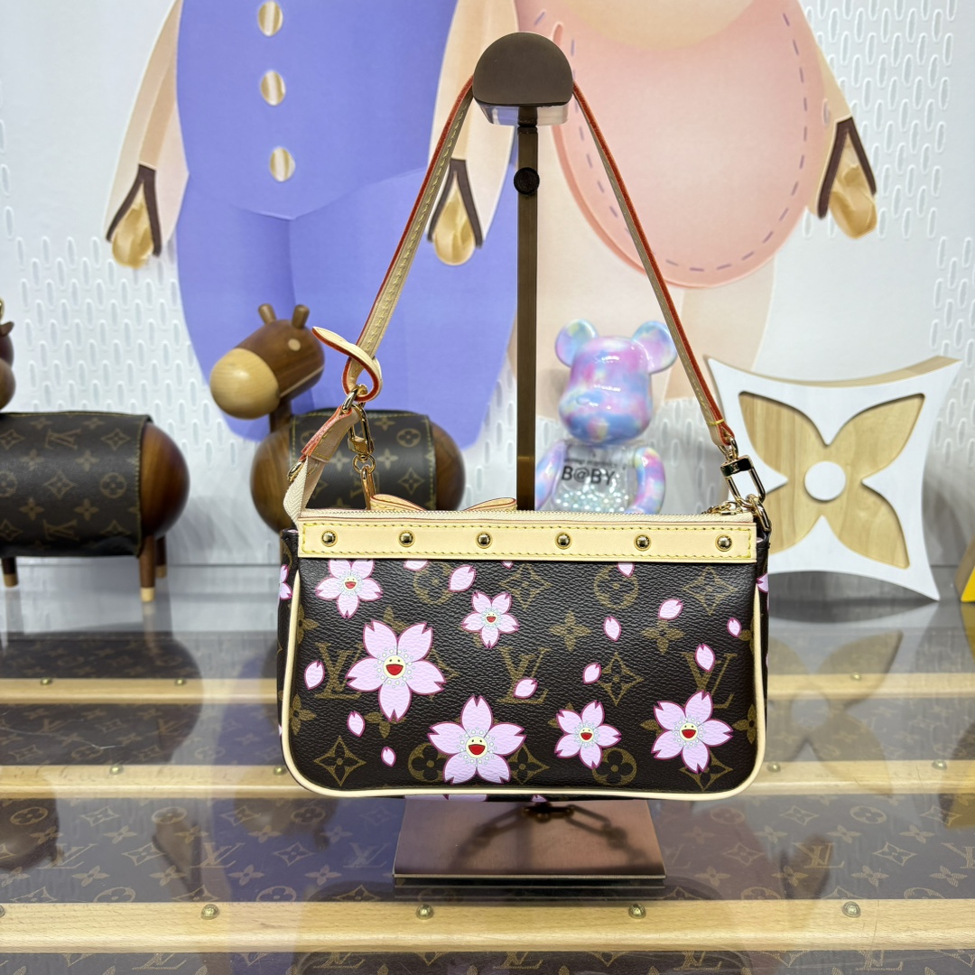 Bagsaaa M13666 LV x TM Pochette Accessoires Sakura Brown - 22cm