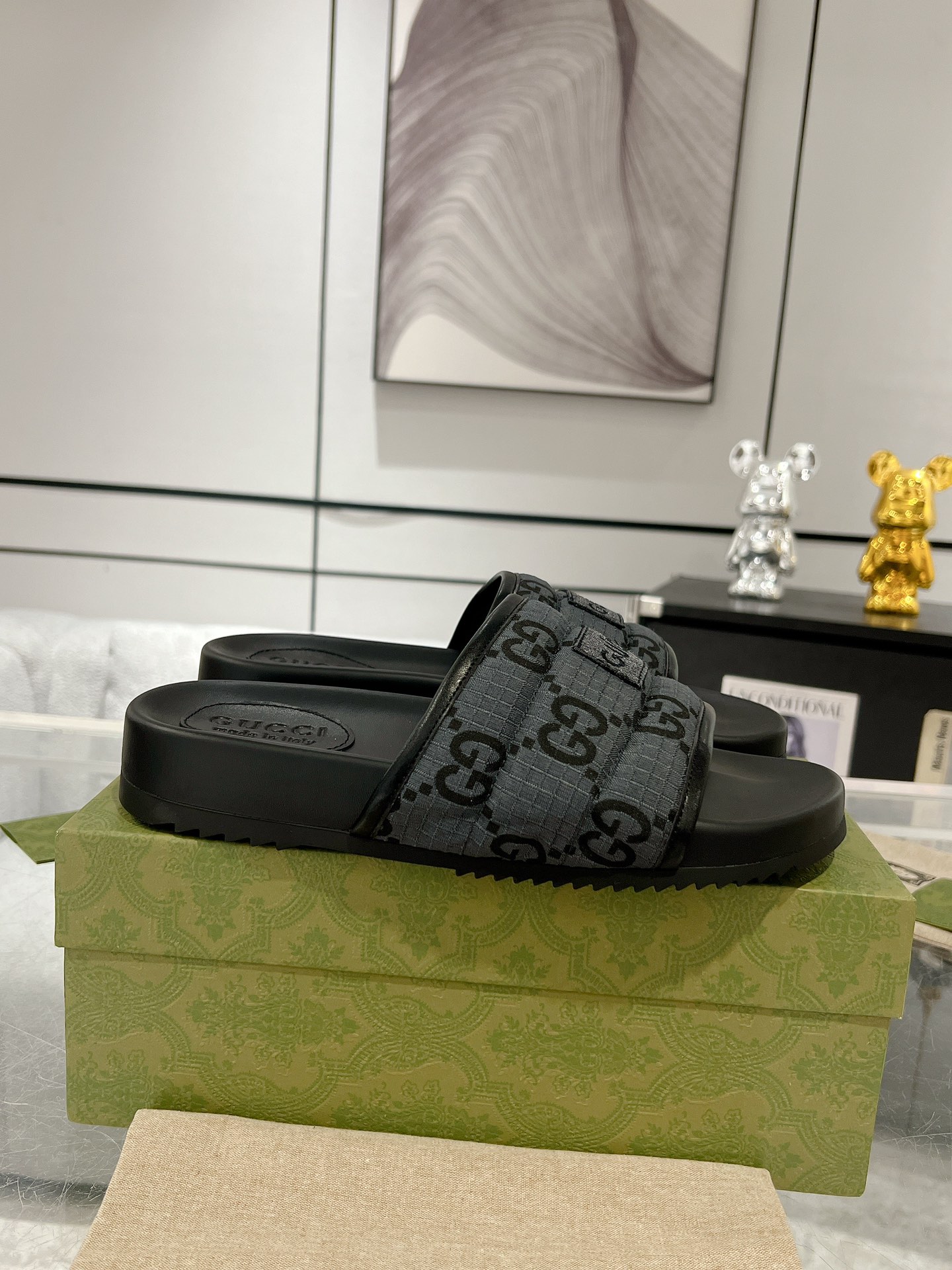 Bagsaaa Gvc*1 Sideline GG ripstop-nylon sliders