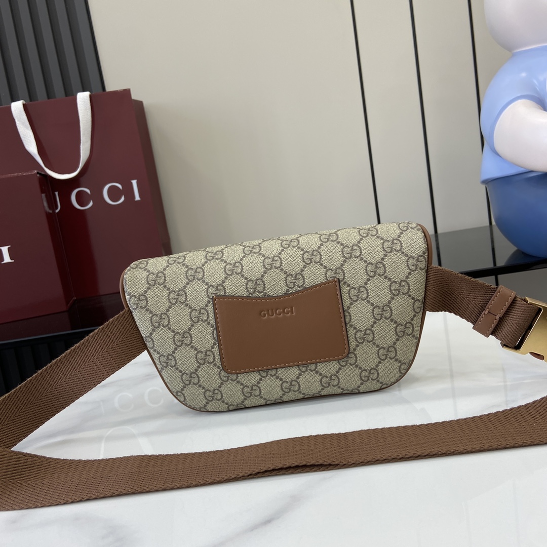 Bagsaaa Gvc*1 GG Emblem small belt bag 821165 beige & brown - 23cm