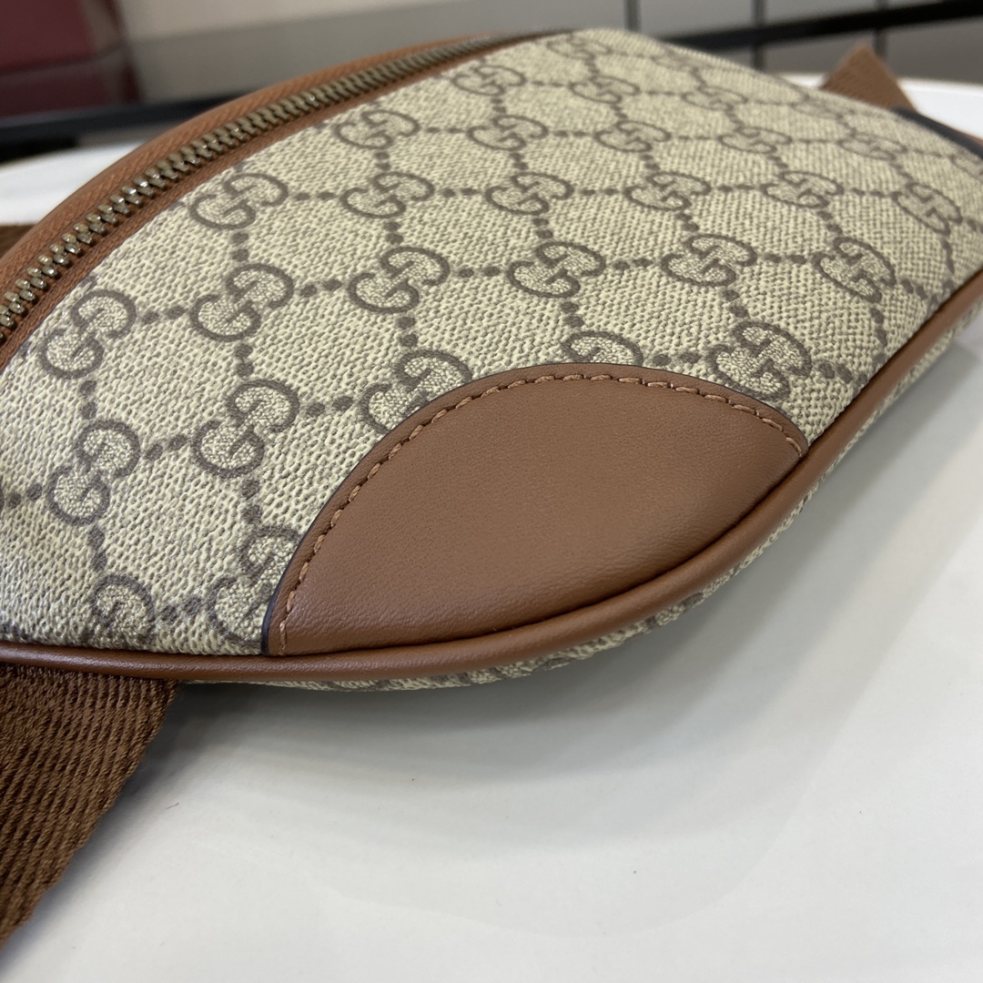 Bagsaaa Gvc*1 GG Emblem small belt bag 821165 beige & brown - 23cm