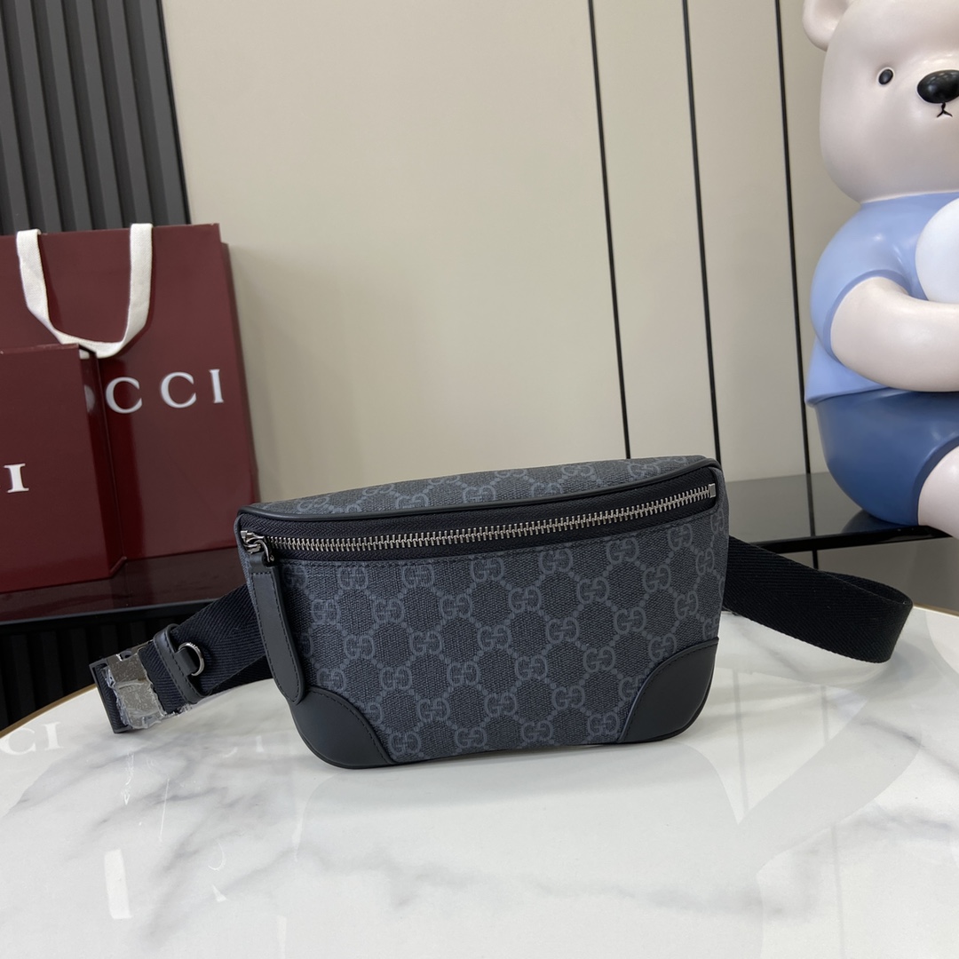 Bagsaaa Gvc*1 GG Emblem small belt bag 821165 black - 23cm