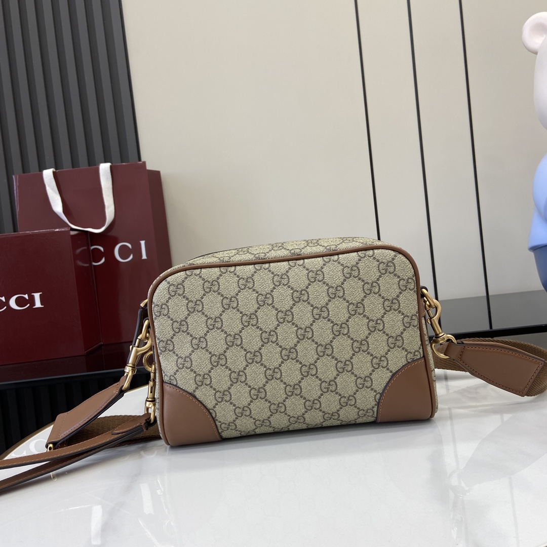 Bagsaaa Gvc*1 GG Emblem small crossbody bag 821155 beige & brown - 23cm