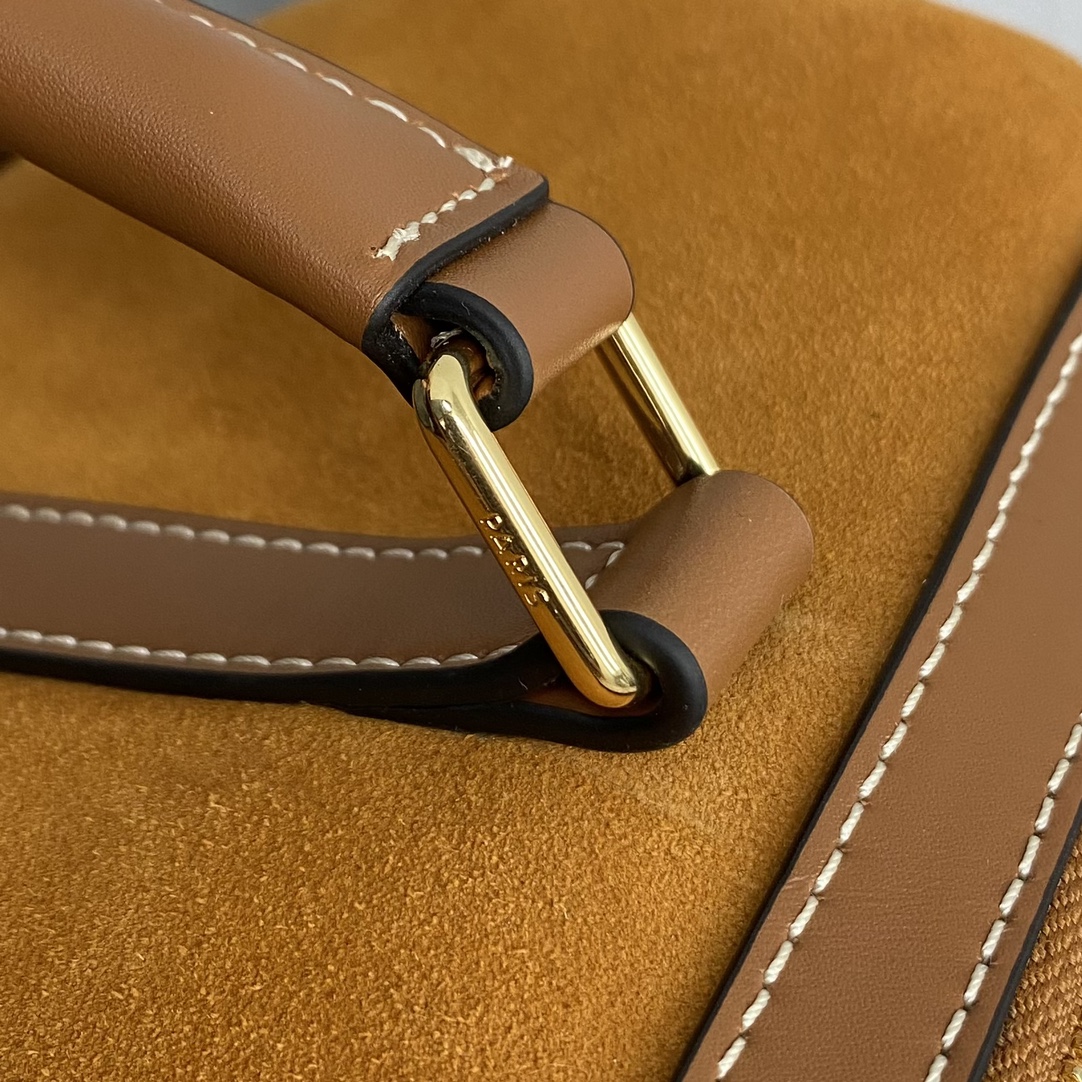 Bagsaaa Ce1i*e OSTON in Suede Calfskin 119573 Brown - 31cm